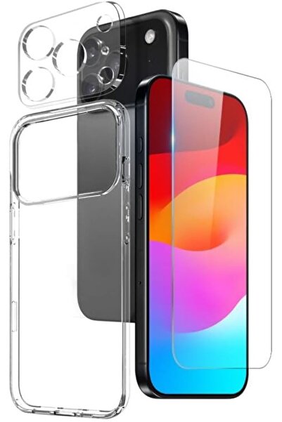 URBBKING 3 in 1 for iPhone 17 Case Clear, Not Yellowing, Screen Protector*1 C...