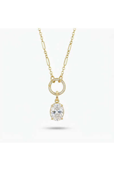 h&b design jewel Oval Stone Design Necklace