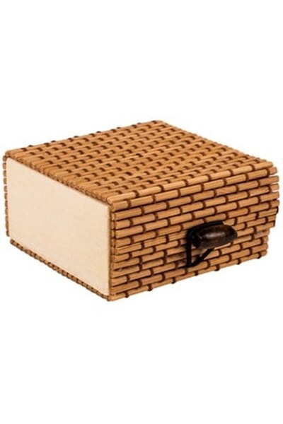 CBD CORAL BEST DEALS Cutie de Depozitare din Bambus Maro 7x7x3.5cm