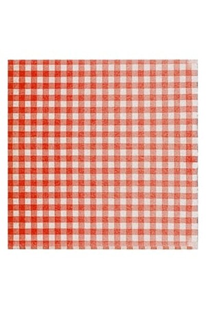 CBD CORAL BEST DEALS Servetele de Masa cu 1 Strat Rosii cu Carouri 33x33cm - ...