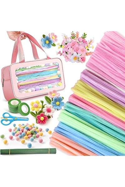 GENERAL Andanna 200 Pcs Chenille Pipe Cleaners for Crafts with Storage Bag, 1...