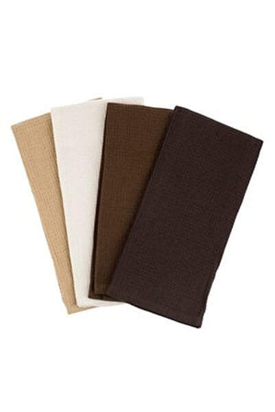 CBD CORAL BEST DEALS Prosoape Maro Ecru Bej pentru Pahare 58x39cm - 4buc, Textil