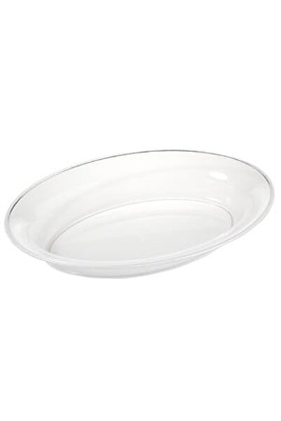 CBD CORAL BEST DEALS Platou Servire Oval din Plastic Transparent 41x28x6cm