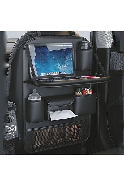 Generic Car Backseat Organiser with Foldable Table Tray, Premium PU Leather, ...