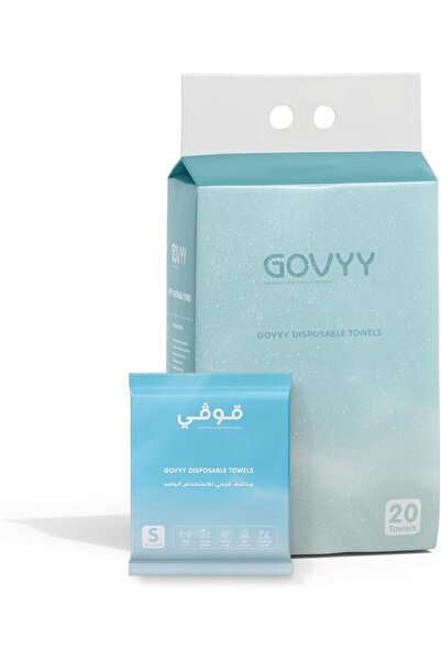 govyy مناشف صغيرة للاستخدام مرة واحدة، مغلفة بشكل فردي - 20 منشفة ناعمة عالية...