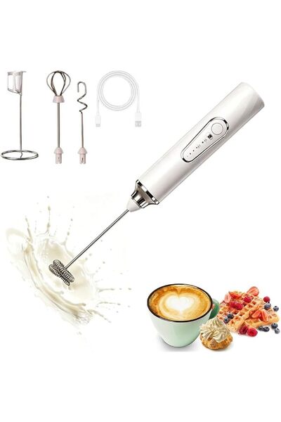 GENERAL Electric Milk Frother Handheld, 3-in-1 Whisk Set for Coffee, Latte & ...