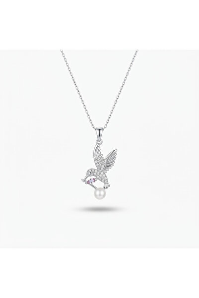 h&b design jewel Pearl Bird Detail Necklace