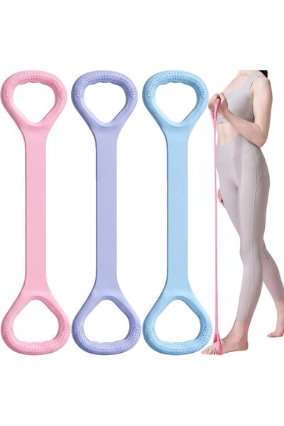 ToolHouse Figure 8 Resistance Band Set 3 Pack, Yoga Stretching Strap Exercise...