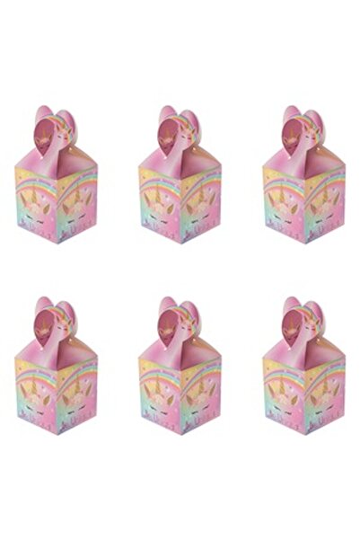 CBD CORAL BEST DEALS Cutii din Carton Roz cu Model Unicorn pentru Prajituri 9...