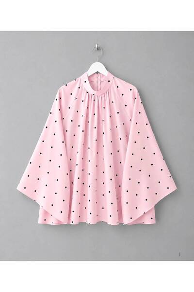 EFRAH Puantiyeli oversize Bluz