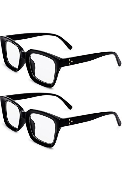 SWIUKPHE Classic Thick Square Frame Non-Prescription Eyeglasses for Women