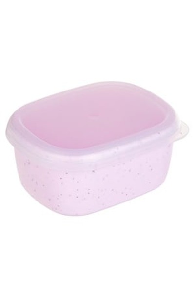 CBD CORAL BEST DEALS Caserola Mini din Plastic Roz 200ml, 10x8x5cm, Transparentă