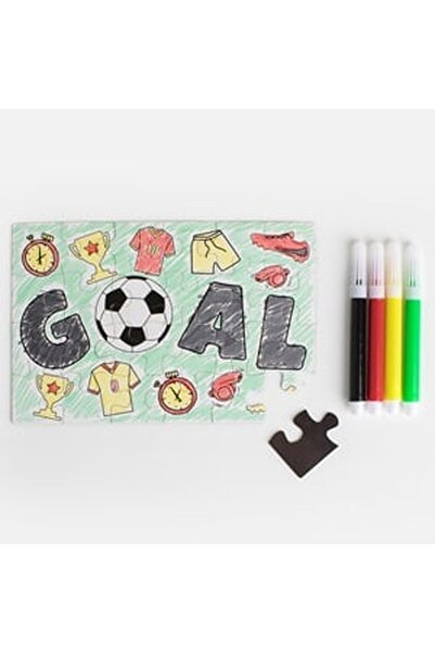 CBD CORAL BEST DEALS Set Creativ Puzzle & Coloreaza Fotbal (24 Piese) - 15x10cm
