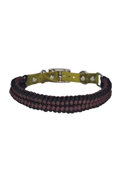 moonparacord Dog Collar Black Brown Color 40-46 cm