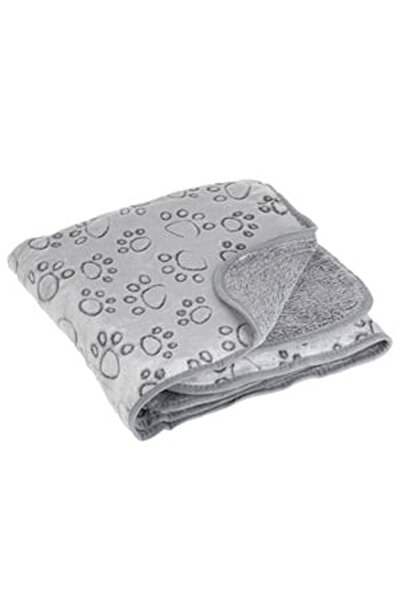 CBD CORAL BEST DEALS Patura Gri cu Model Labute pentru Caini 100x70cm, Poliester