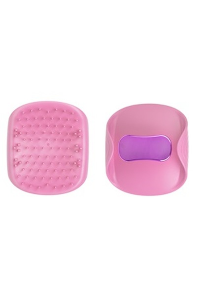 CBD CORAL BEST DEALS Perie Roz cu Maner de Descalcit Parul 10cm, 10x9cm, Plastic