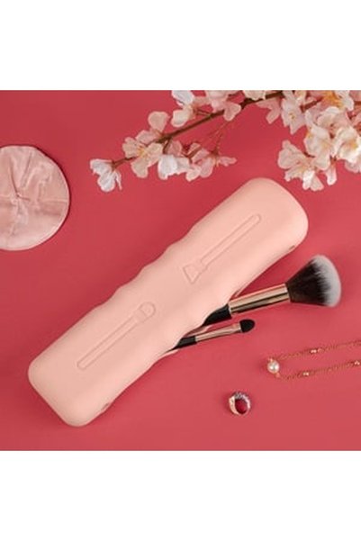 CBD CORAL BEST DEALS Husa din Silicon Roz pentru Depozitarea Pensulelor de Ma...