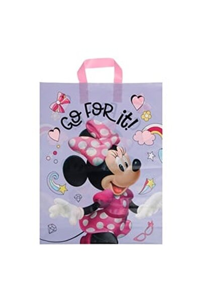 CBD CORAL BEST DEALS Sacosa Cadou Lila cu Model Minnie 40x50cm, Plastic, Mov