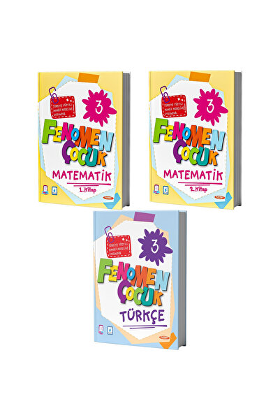 fenomen çocuk 2027 3. Sınıf Türkçe + Matematik 1. Ve 2. Kitap Seti 3 Kitap Ma...