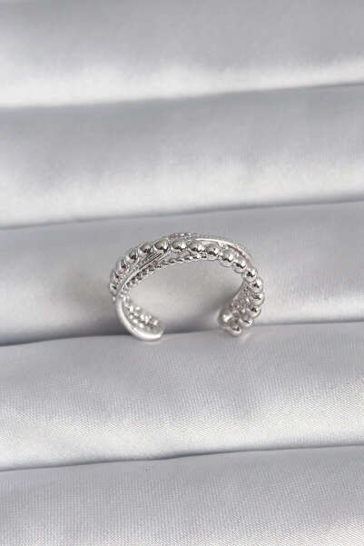 Livenda Brass Silver Color Women's Ring Tj-Byk3030