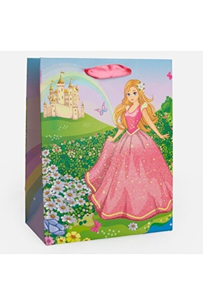 CBD CORAL BEST DEALS Sacosa Cadou Roz cu Model Printesa 18x10x23cm