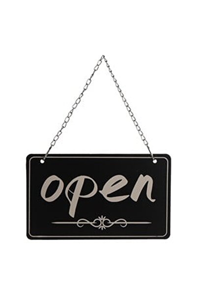 CBD CORAL BEST DEALS Tablita Semnalizare Suspendabila din Lemn "Open - Closed...