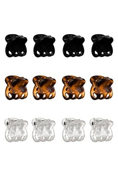 CBD CORAL BEST DEALS Clame de Par Neagra Maro Transparenta pentru Femei 2cm -...