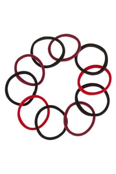 CBD CORAL BEST DEALS Elastice Par Frotte Negre Bordo Rosii pentru Femei - 10buc