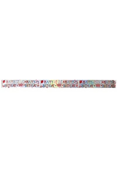 CBD CORAL BEST DEALS Banner Argintiu Metalizat de Petrecere "Happy Birthday" ...