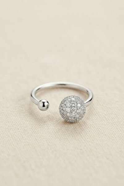 Livenda Silver Color Zircon Stone Topcuk Model Women's Ring Tj-Byk4251