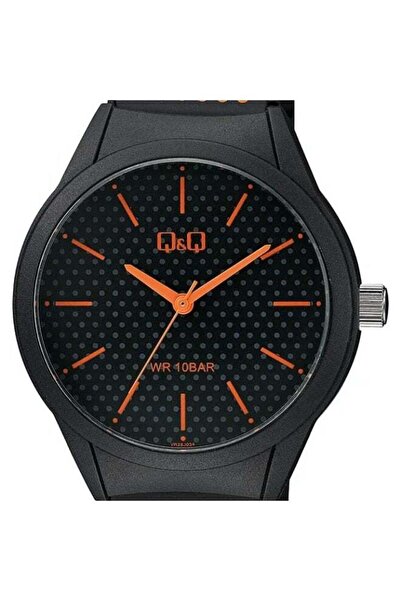 Q&Q Men's Analog Watch VR28J034Y, Black with Orange Accents