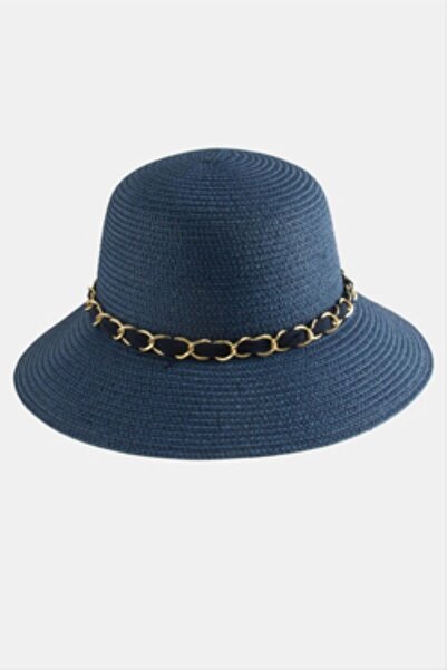 HOŞGÖR ACCESSORIES Fiyong Chain Braided Straw Hat