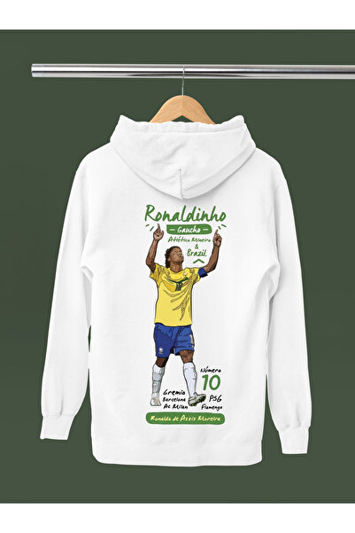 MAGORS Ronaldinho Gaucho Printed Cotton Long Sleeved 3-Yarn Hooded Sweatshirt