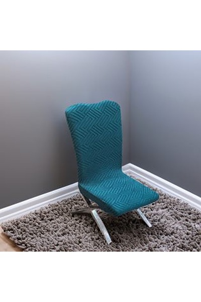 CBD CORAL BEST DEALS Husa Decorativa Elastica Petrol cu Model Reliefat pentru...