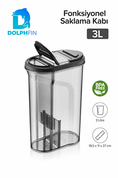 DolphFin حاوية طعام عملية، حاوية تخزين طعام للمطبخ والثلاجة
