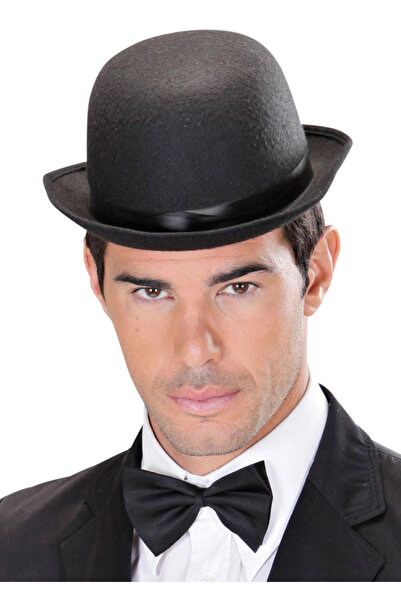 Livenda Καπέλο για ενήλικες σε στυλ Charlie Chaplin – Μαύρο καπέλο για πάρτι