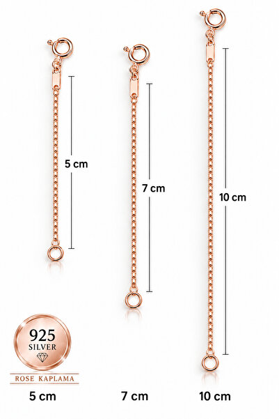 Bilsen Store Tamamı 925 Ayar Gümüş Rose kaplama Kolye Bileklik Halhal Şahmera...