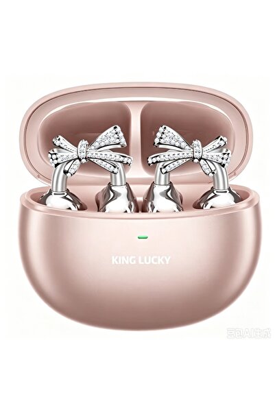 King Lucky Wireless Open-Ear Clip Headphones, 40 hours of battery life, clear...