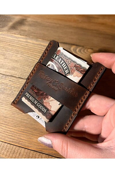 RoseyLeather Luna - Hakiki Deri El Yapımı Kartlık