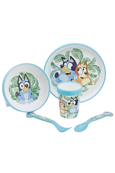 bluey Κορυφαίας ποιότητας σετ σερβίτσιου 5 τεμαχίων με αντιολισθητική βάση