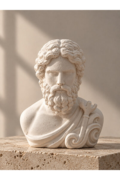 Genel Markalar Dekoratif Zeus Büstü – Pantheon Koleksiyonu | Antik Yunan Heyk...