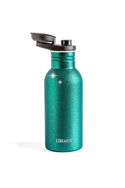 Lekkabox Ανοξείδωτο Παγούρι Νερού με Γκλίτερ, 500ml – GO - Aqua