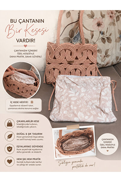 Ckdesign Powder Knitted Shoulder Bag |   Handmade Bohemian Women's Bag