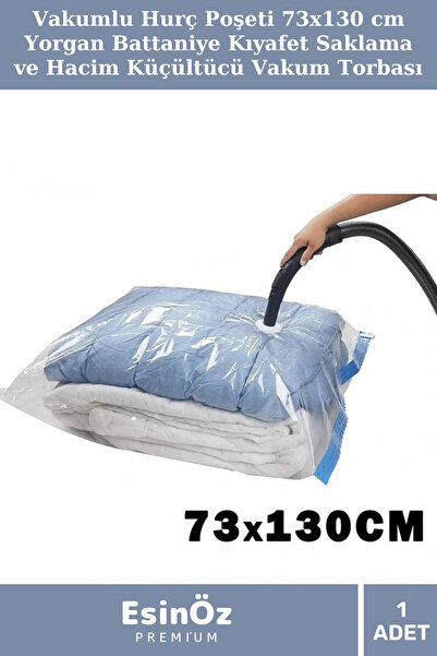 EsinÖz #VakumluHurç 73x130 cm Valfli Sızdırmaz Yorgan Battaniye Giysi Saklama...