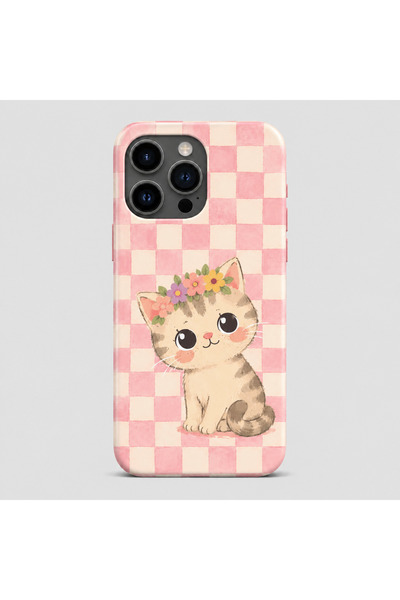 Mobildizayn Huawei P40 Lite Uyumlu Desenli Pembe Lansman Telefon Kılıfı K244