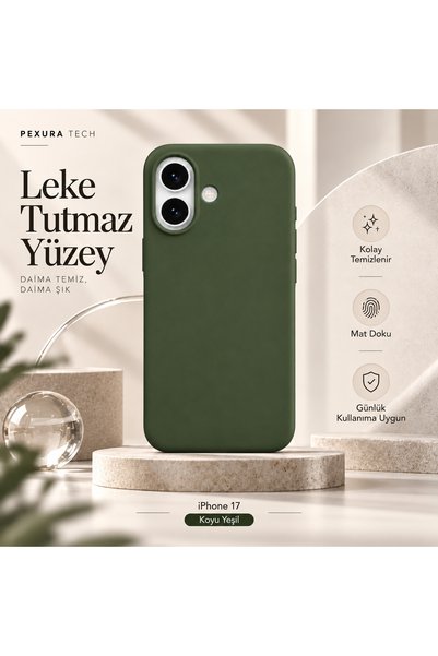 PEXURA TECH iPhone 16 Compatible Velvet Inside Stain-Resistant Matte Soft Sil...
