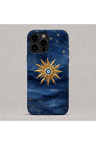 Mobildizayn iPhone 13/14 Uyumlu Desenli Lacivert Lansman Telefon Kılıfı K253