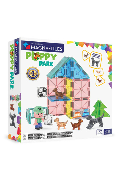 Magna Tiles Μαγνητικό Παιχνίδι Κατασκευών Magna-Tiles Πάρκο Κουταβιών Σετ 27 ...