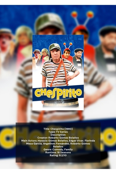 OEM Chespirito Αφίσα Ινφογραφικής, Μεξικάνικο Χιούμορ και Κωμωδία, Χαρτόνι 25...