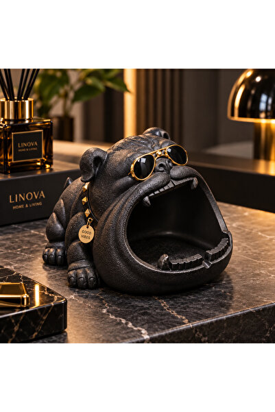linova Modern köpek Figürlü Dekoratif Küllük – Şık Masaüstü Dekorasyon